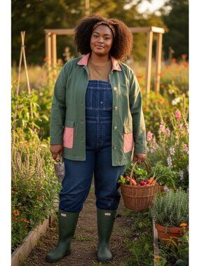 Molly Yeh Women's Olive Green Barn Coat